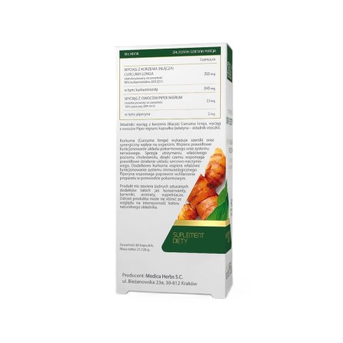 MEDICA HERBS Kurkumina 98% + Piperyna 60 kaps.