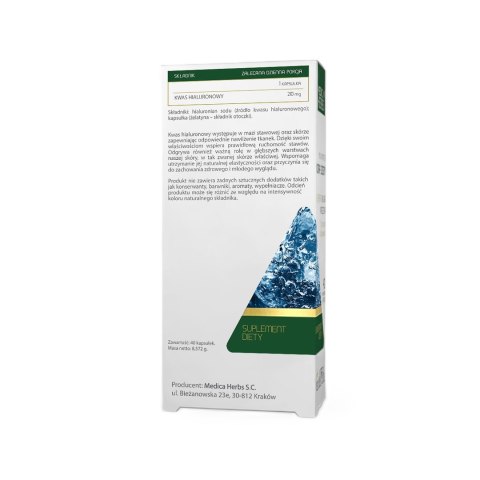 MEDICA HERBS Kwas Hialuronowy 210mg, 40 kaps.