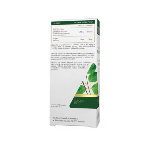 MEDICA HERBS Moringa 650mg, 60 kaps.