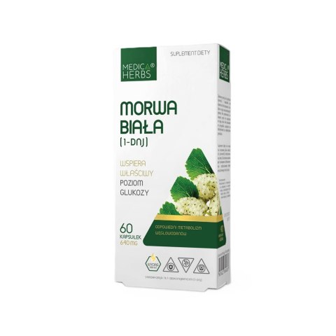 MEDICA HERBS Morwa Biała 640mg, 60 kaps. (1% 1-DNJ)