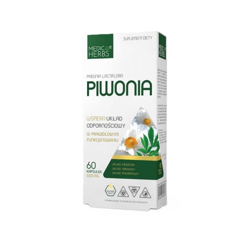 MEDICA HERBS Piwonia 600mg, 60 kaps.