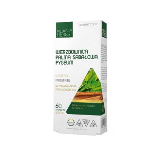 MEDICA HERBS Wierzbownica, Palma sabałowa, Pygeum 60 kaps.
