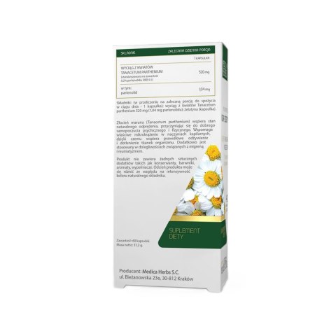 MEDICA HERBS Złocień Maruna 520mg, 60 kaps.