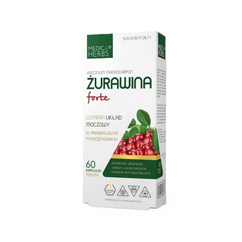 MEDICA HERBS Żurawina forte 380mg, 60 kaps.