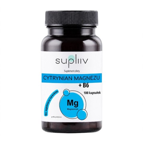 Magnez cytrynian + B6 100 kaps. SUPLIIV