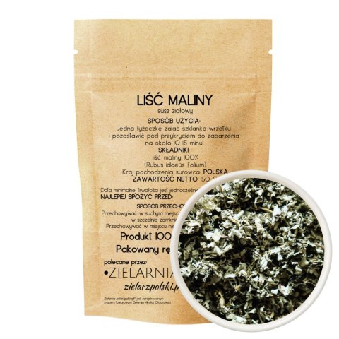 Malina liść 50g ZIELARZPOLSKI.PL
