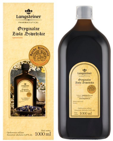 Oryginalne Zioła Szwedzkie 1000ml LANGSTEINER