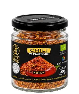 PIĘĆ PRZEMIAN Chili w płatkach bezglutenowe BIO 60g