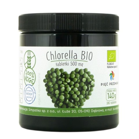 PIĘĆ PRZEMIAN Chlorella BIO tabletki 500mg, 140g