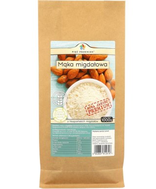 PIĘĆ PRZEMIAN Mąka migdałowa PREMIUM bezglutenowa 1000g