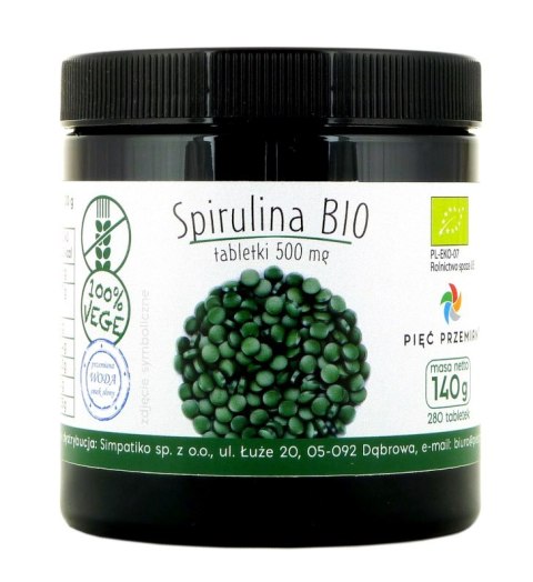 PIĘĆ PRZEMIAN Spirulina BIO tabletki 500mg, 140g