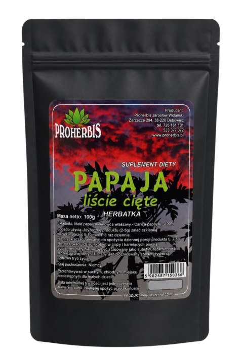 PROHERBIS Papaja liście cięte 100g