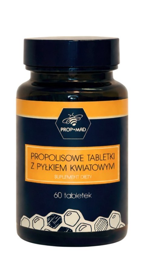 PROP-MAD Propolisowe tabletki z pyłkiem kwiatowym 60 tabl.