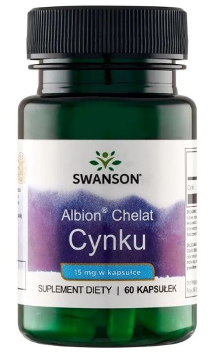 SWANSON Albion Chelat Cynku 15mg, 60kaps.