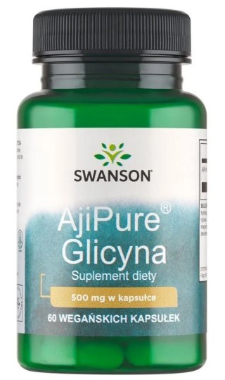 SWANSON Glycine 500mg, 60vcaps. - Glicyna