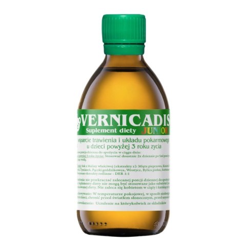 VERNICADIS junior 100ml - suplement diety - wrotycz, piołun, goździk, mniszek, kminek, mięta, tymianek