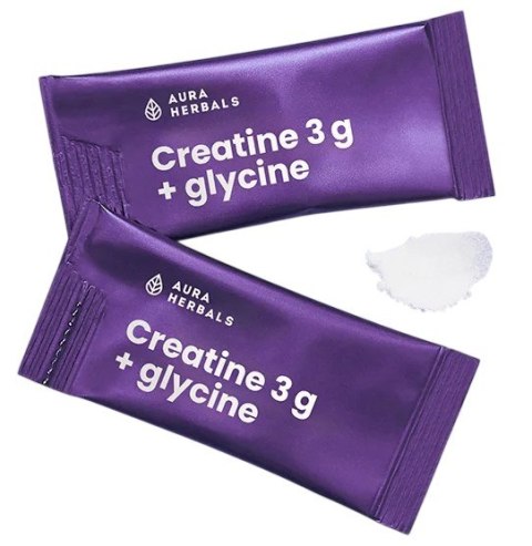 AURA HERBALS Kreatyna 3g + glicyna saszetki 30 x 6,41g