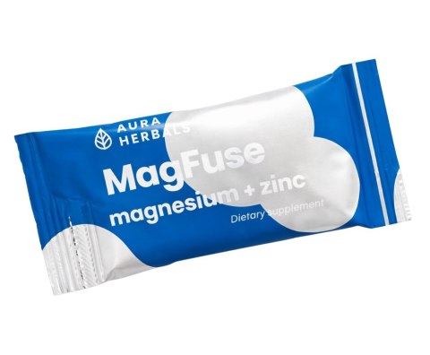 AURA HERBALS MagFuse magnez + cynk 30 saszetek