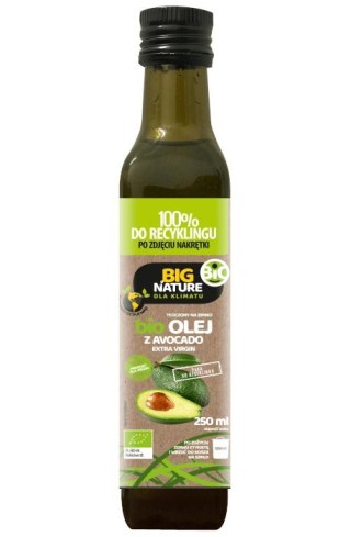 BIG NATURE Olej z awokado tłoczony na zimno BIO 250ml
