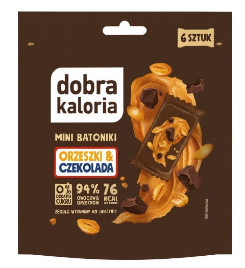 DOBRA KALORIA Mini batoniki orzeszki i czekolada 6x18g KUBARA