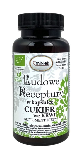 LUDOWE RECEPTURY cukier BIO 60 kapsułek MIR-LEK