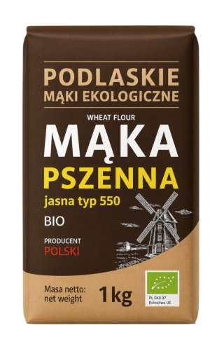 Mąka pszenna jasna typ 550 BIO 1kg BIOLIFE - PODLASKIE EKOLOGICZNE