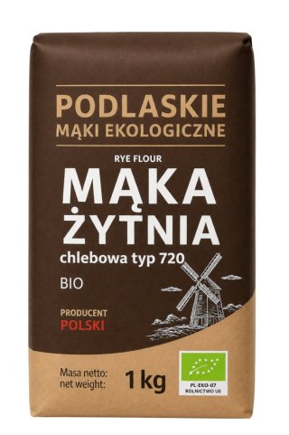 Mąka żytnia chlebowa typ 720 BIO 1kg BIOLIFE - PODLASKIE EKOLOGICZNE