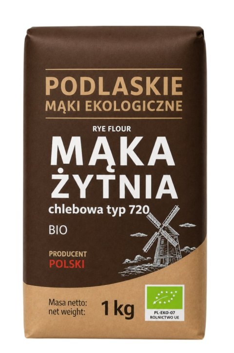 Mąka żytnia chlebowa typ 720 BIO 1kg BIOLIFE - PODLASKIE EKOLOGICZNE