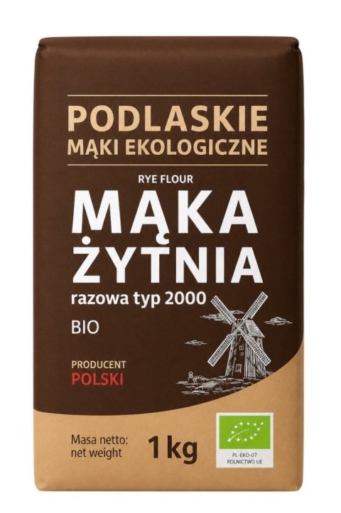 Mąka żytnia razowa typ 2000 BIO 1kg BIOLIFE - PODLASKIE EKOLOGICZNE