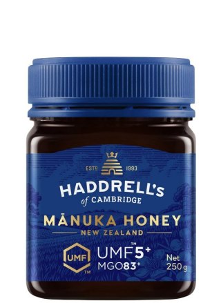 Miód Manuka UMF5+ MGO83+ 250g HADDRELL'S OF CAMBRIDGE