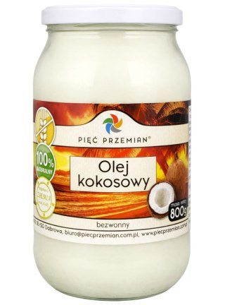 PIĘĆ PRZEMIAN Olej kokosowy bezwonny 800g