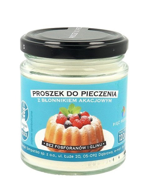 PIĘĆ PRZEMIAN Proszek do pieczenia bezglutenowy z błonnikiem akacjowym 120g