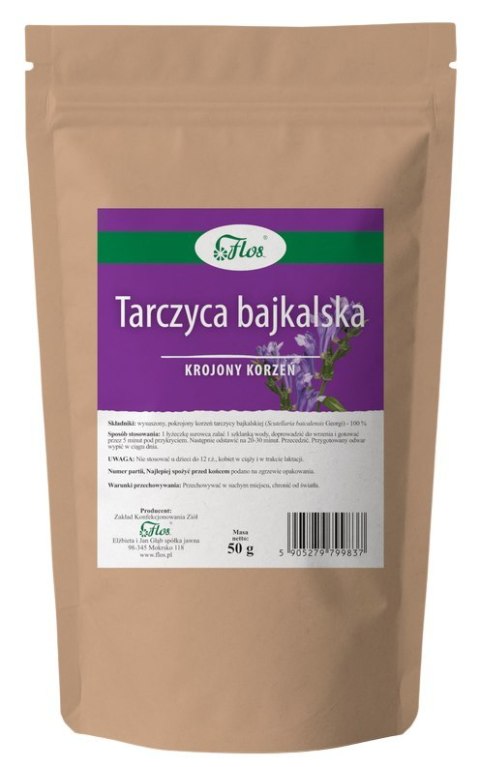 Tarczyca bajkalska krojony korzeń 50g FLOS