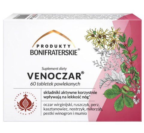 Venoczar 60 tabl. powlekanych PRODUKTY BONIFRATERSKIE