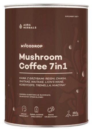 AURA HERBALS Mycodrop Mushroom Coffee 7w1 250g - kawa z grzybami