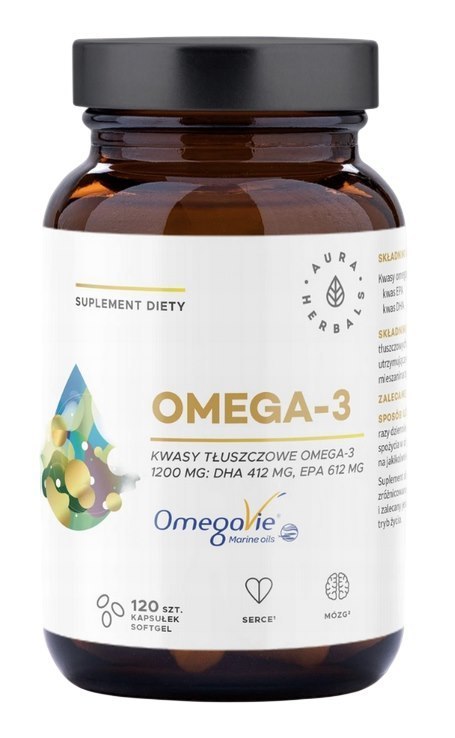 AURA HERBALS Omega-3 1200mg, 120 sgels.