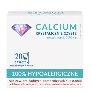 Calcium hypoalergiczne krystaliczne czyste 20 saszetek UNIPHAR