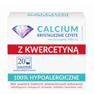Calcium hypoalergiczne krystaliczne czyste z kwercetyną 20 saszetek UNIPHAR