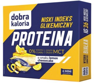 DOBRA KALORIA Mini batoniki PROTEINA z niskim IG o smaku lemon cheesecake + olej MCT 6x17g KUBARA