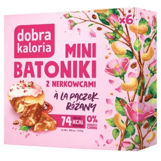 DOBRA KALORIA Mini batoniki a'la pączek różany z nerkowcami (6x17g) KUBARA