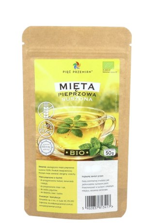 PIĘĆ PRZEMIAN Mięta pieprzowa suszona BIO 50g