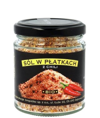 PIĘĆ PRZEMIAN Sól himalajska różowa w płatkach z chili BIO bezglutenowa 85g