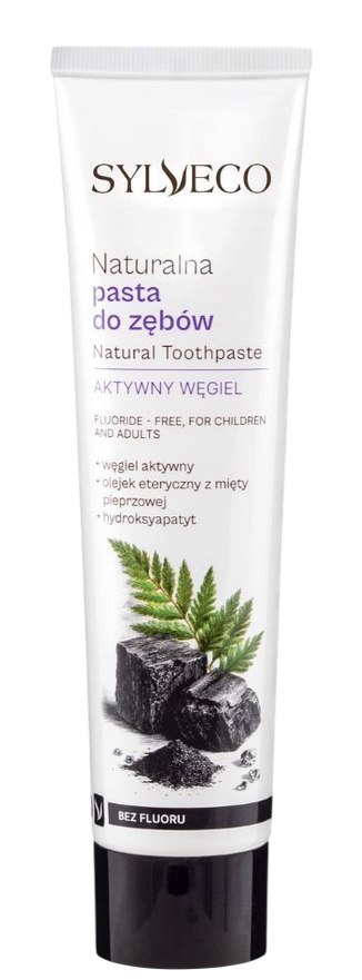 Pasta do zębów z węglem aktywnym bez fluoru 100ml SYLVECO