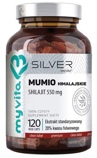 SILVER Mumio himalajskie Shilajit 550mg, 120kaps. MyVita