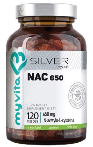 SILVER NAC N-acetylo-L-cysteina 650mg, 120kaps. MyVita