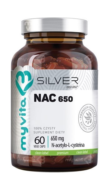 SILVER NAC N-acetylo-L-cysteina 650mg, 60kaps. MyVita