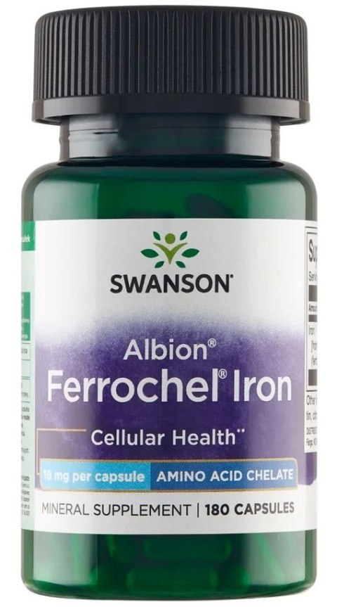 SWANSON Albion Chelat Żelaza 18mg, 180kaps.
