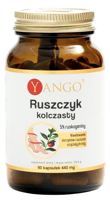 YANGO Ruszczyk kolczasty - ekstrakt 350mg, 90 kaps.