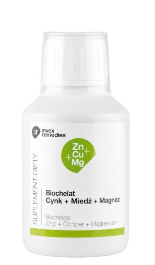 Biochelat Zn-Cu-Mg cynk + miedź + magnez 150 ml INVEX REMEDIES