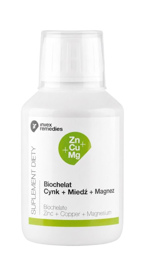 Biochelat Zn-Cu-Mg cynk + miedź + magnez 150 ml INVEX REMEDIES